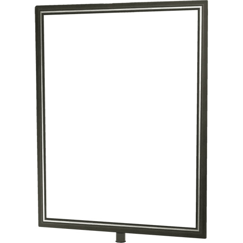 Porte-enseigne vertical robuste pour montant classique, Chrome satin&eacute; Moffatt Supply & Specialties