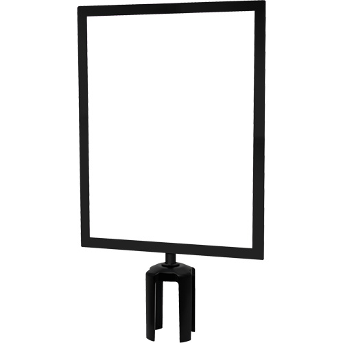 Heavy-Duty Horizontal Sign Holder with Tensabarrier&reg; Post Adapter, Black Moffatt Supply & Specialties