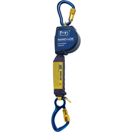Nano-Lok Extended Length Self Retracting Lifeline, 10', Dyneema&reg;, Swivel Moffatt Supply & Specialties
