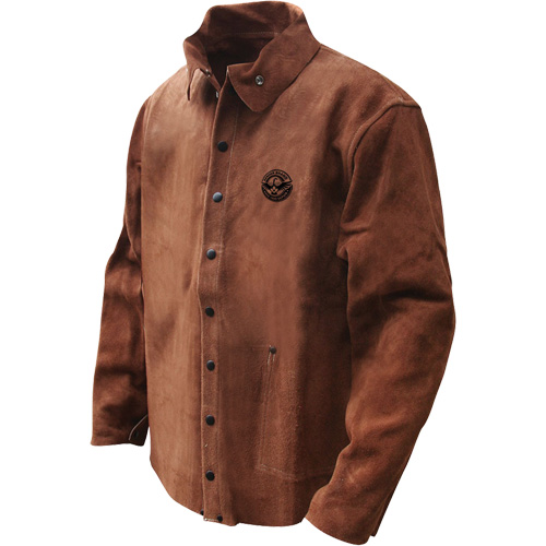 Gander Brand Split Cowhide Welding Jacket, Leather, 4X-Large, Brown Moffatt Supply & Specialties