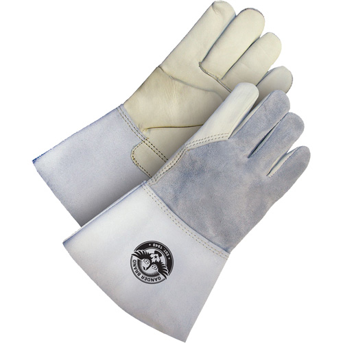 Gants de soudage en cuir fleur utilitaire Gander Brand, Cuir fleur de vache, Taille Moyen Moffatt Supply & Specialties