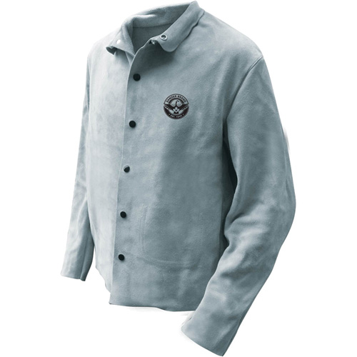 Welder Jacket, Leather, 5X-Large, Grey Moffatt Supply & Specialties