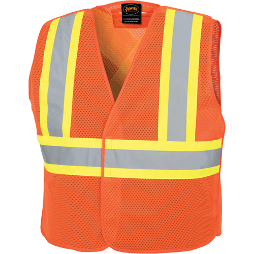 597P Tear-Away Safety Vest, High Visibility Orange, Medium/Small, Polyester Moffatt Supply & Specialties