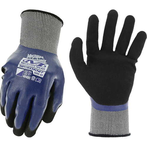 Gants de travail SpeedKnit Shield C4, Taille T-Grand/10, Calibre 18, Rev&ecirc;tement Nitrile, Enveloppe en Nylon/Spandex, ASTM ANSI niveau A4/EN 388 niveau C Moffatt Supply & Specialties