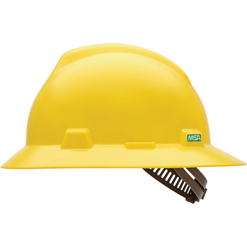 V-Gard&reg; Slotted Full-Brim Hardhat, Pinlock Suspension, Non-Vented Moffatt Supply & Specialties