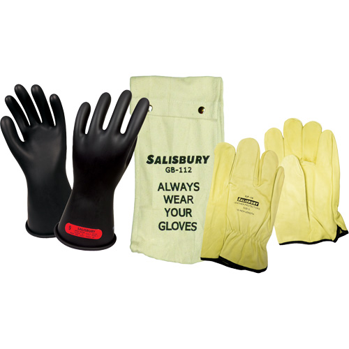 Salisbury  Electrical-Insulating Glove Kit, ASTM Class 0, Size 9, 11" L Moffatt Supply & Specialties