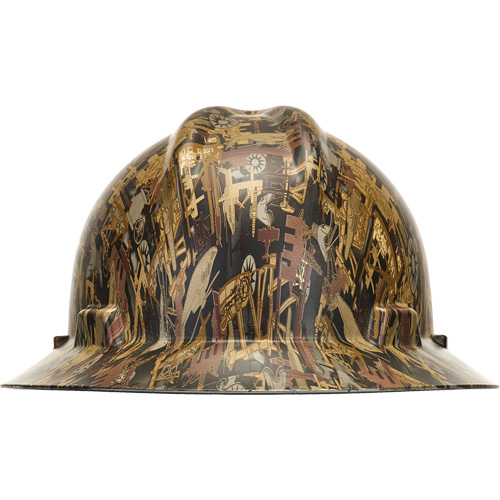 Casque de s&eacute;curit&eacute; &agrave; bordure compl&egrave;te Hydro Dip V-Gard, R&eacute;pond aux normes CSA type 1, Suspension Rochet, Non ventil&eacute; Moffatt Supply & Specialties