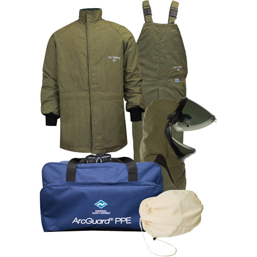 Ensemble de v&ecirc;tements TG contre l'arc &eacute;lectrique avec capuchon &agrave; lev&eacute;e avant Arcguard Revolite, 40 cal/cm² Moffatt Supply & Specialties
