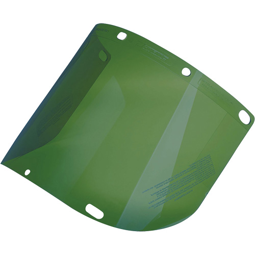Dynamic Formed Faceshield, Polycarbonate, Green Tint Moffatt Supply & Specialties