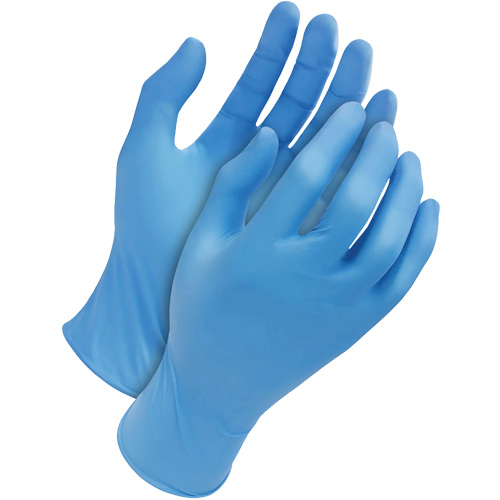 Gants jetables classiques, Moyen, Nitrile, 4 mils, Sans poudre, Bleu Moffatt Supply & Specialties