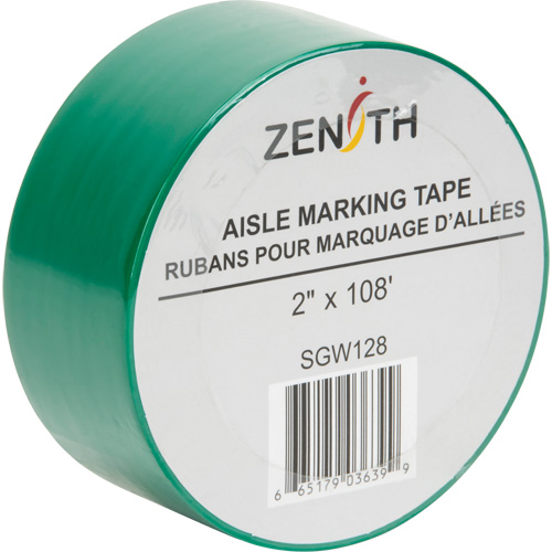 Aisle Marking Tape, 2" x 108', PVC, Green Moffatt Supply & Specialties