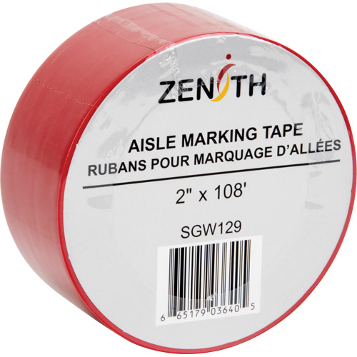 Ruban pour marquage d'all&eacute;es, 2" x 108', PVC, Rouge Moffatt Supply & Specialties