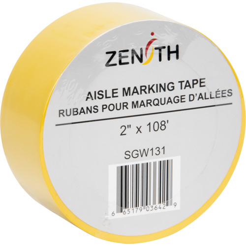 Ruban pour marquage d'all&eacute;es, 2" x 108', PVC, Jaune Moffatt Supply & Specialties