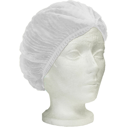Bonnet bouffant pliss&eacute; Ronco Care, Polypropyl&egrave;ne, 24", Blanc Moffatt Supply & Specialties