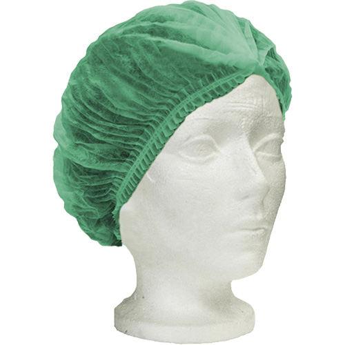 Bonnet bouffant pliss&eacute; Ronco Care, Polypropyl&egrave;ne, 21", Vert Moffatt Supply & Specialties