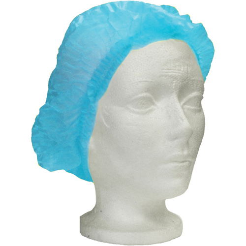 Bonnet bouffant pliss&eacute; Ronco Care, Polypropyl&egrave;ne, 24", Bleu Moffatt Supply & Specialties