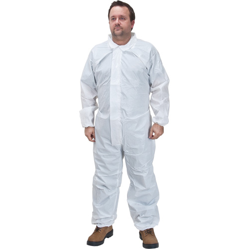 Premium Coveralls, Medium, White, Microporous Moffatt Supply & Specialties