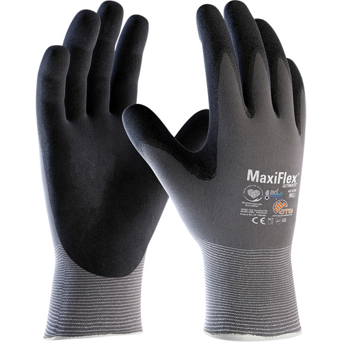 ATG MaxiFlex&reg; Ultimate AD-APT Coated Gloves, Small, Foam Nitrile Coating, 15 Gauge, Nylon/Spandex Shell Moffatt Supply & Specialties