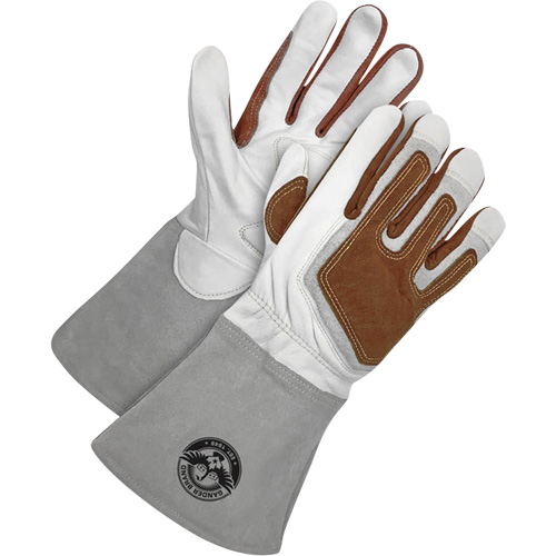 Gants de soudage &agrave; l'arc TIG Gander Brand avec renfort thermique, Cuir fleur de ch&egrave;vre, Taille Petit Moffatt Supply & Specialties