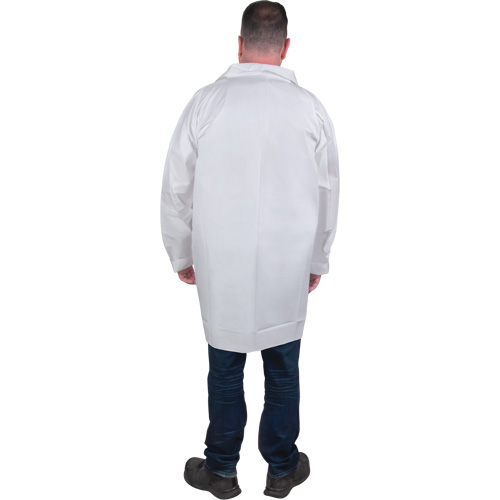 Protective Lab Coat, Microporous, White, Small Moffatt Supply & Specialties