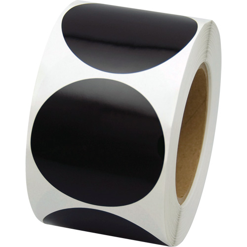 Coloured Marking Dots, Circle, 3" L x 3" W, Black, Vinyl Moffatt Supply & Specialties