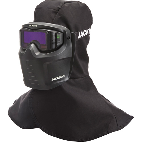 Rebel ADF Welding Mask, 3.5" L x 1.3" W View Area, 3/5-12 Shade Range, Black Moffatt Supply & Specialties