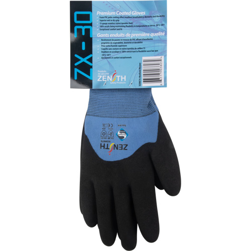 Gants enduits ZX-30° de premi&egrave;re qualit&eacute;, 2T-Grand, R&ecirc;vetement Mousse de PVC, Calibre 15, Enveloppe en Nylon Moffatt Supply & Specialties