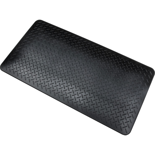 Anti-Fatigue Matting, Diamond, 1-2/3' x 3-1/4' x 3/4", Black, Polyurethane Moffatt Supply & Specialties