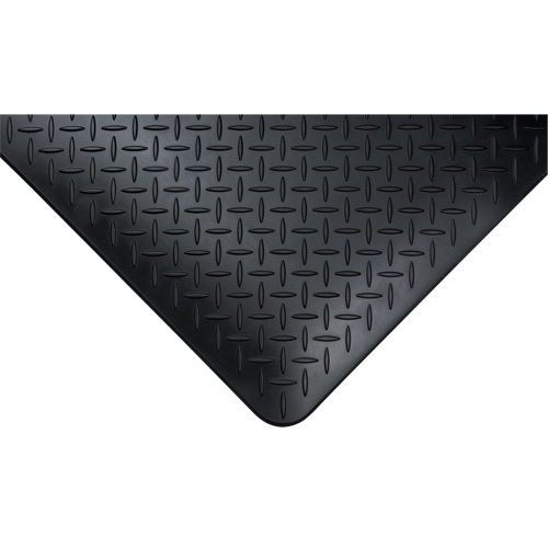 Anti-Fatigue Matting, Diamond, 1-2/3' x 3-1/4' x 3/4", Black, Polyurethane Moffatt Supply & Specialties