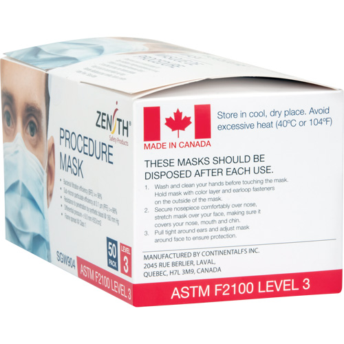 Disposable Procedure Face Masks, ASTM F2100 Level 3, Class 1 Moffatt Supply & Specialties
