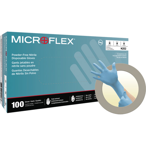Gants jetables N20, Petit, Nitrile, 4,7 mils, Sans poudre, Bleu Moffatt Supply & Specialties
