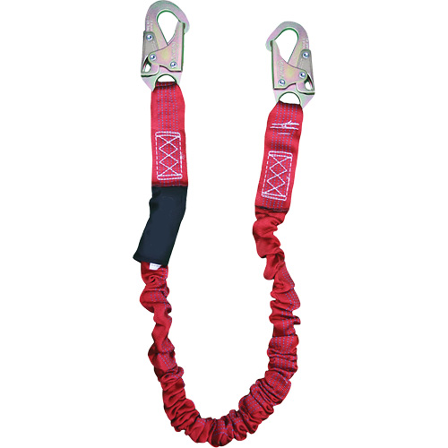ShockSorb Internal Shock Lanyard, 6', Snap Hook Center, Snap Hook Leg Ends, Polyester Moffatt Supply & Specialties