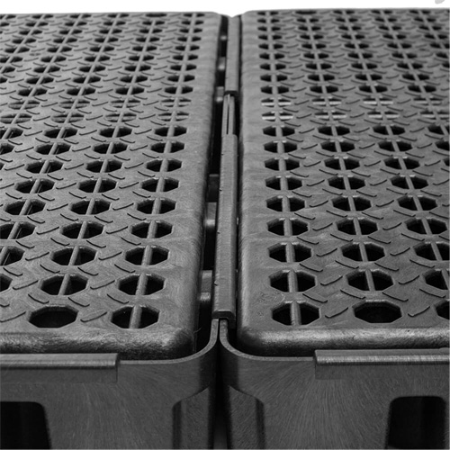 Palette de confinement des d&eacute;versements &agrave; profil bas Black Diamond, Capacit&eacute; de d&eacute;versement 102 gal. US, 96" x 49" x 6,5" Moffatt Supply & Specialties