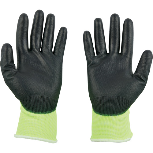 High Visibility Dipped Gloves, Small, 15 Gauge, Polyurethane Coated, ASTM ANSI Level A1 Moffatt Supply & Specialties
