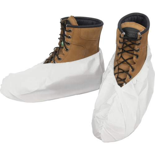 Shoe Covers, One Size, Microporous, White Moffatt Supply & Specialties