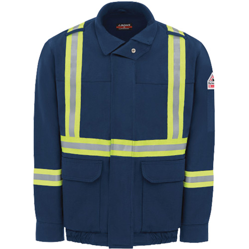Blouson aviateur doubl&eacute; pour hommes avec garniture r&eacute;fl&eacute;chissante, Petit, Bleu marin, 29 cal/cm² Moffatt Supply & Specialties