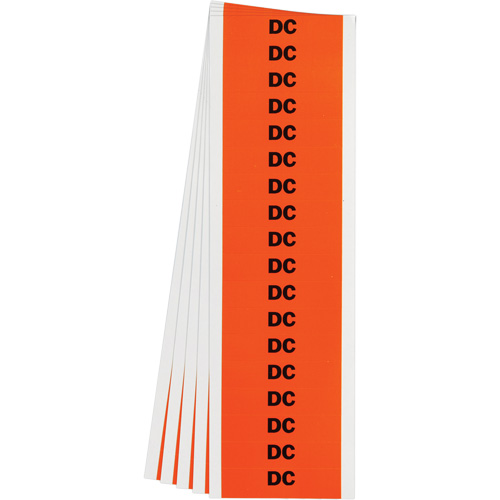 &eacute;tiquette de tension pour conduit  DC , 1/2" x 2-1/4", &eacute;toffe/Vinyle, Anglais Moffatt Supply & Specialties