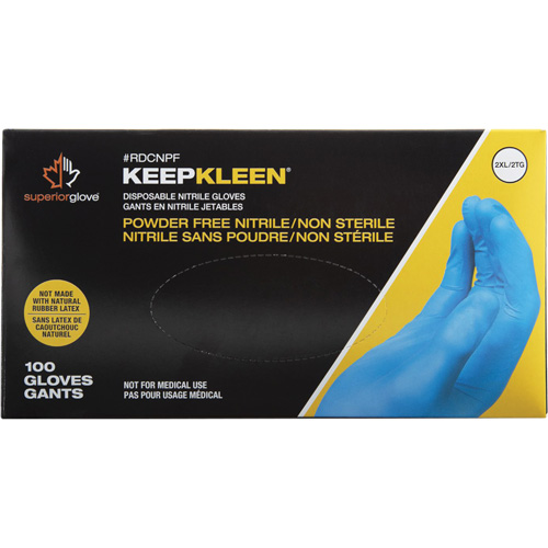 KeepKleen&reg; Disposable Glove, Small, Nitrile, 2.8-mil, Powder-Free, Blue Moffatt Supply & Specialties