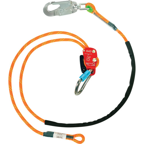 RAD Adjustable Rope Safety Lanyard, 1 Legs, 8', CSA Class F Moffatt Supply & Specialties