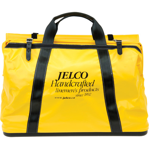 Vinyl Coated Drag Bag, Nylon, Black/Yellow Moffatt Supply & Specialties