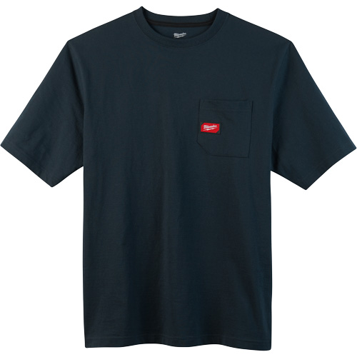 Heavy-Duty Pocket T-Shirt, Men's, Small, Blue Moffatt Supply & Specialties