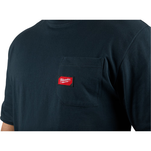 Heavy-Duty Pocket T-Shirt, Men's, Small, Blue Moffatt Supply & Specialties