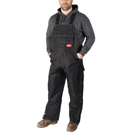 GridIron Short Length Zip-To-Thigh Bib Overall, Men's, 2X-Large, Black Moffatt Supply & Specialties
