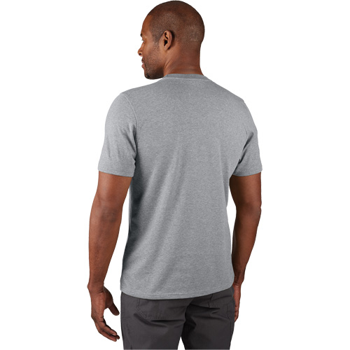Hybrid Work Tee Shirt, Men's, Small, Grey Moffatt Supply & Specialties