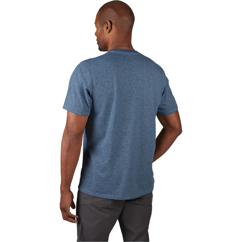 Hybrid Work Tee Shirt, Men's, Small, Blue Moffatt Supply & Specialties