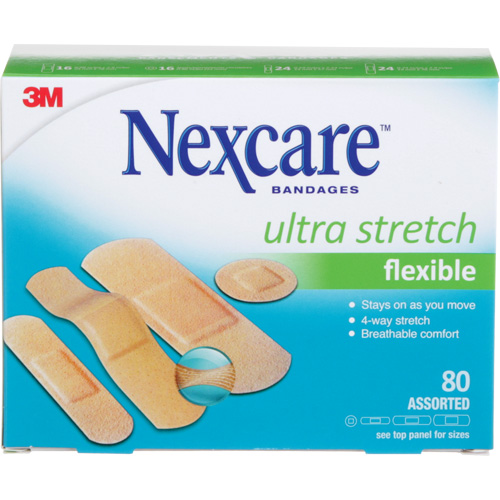 Pansements ultra-extensibles Nexcare, Assorti, Plastique, Non st&eacute;rile Moffatt Supply & Specialties