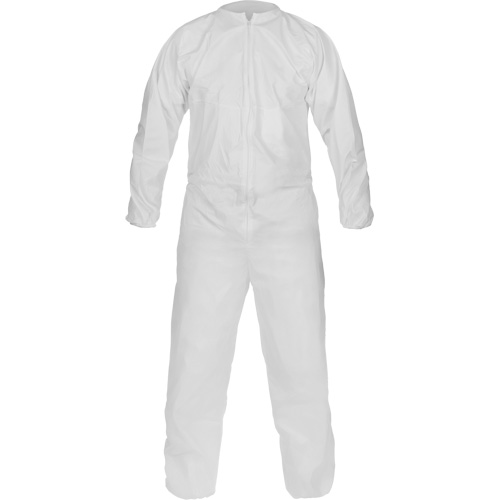 CleanMax&reg; Clean Manufactured Non-Sterile Coverall, Medium, White, Microporous Moffatt Supply & Specialties