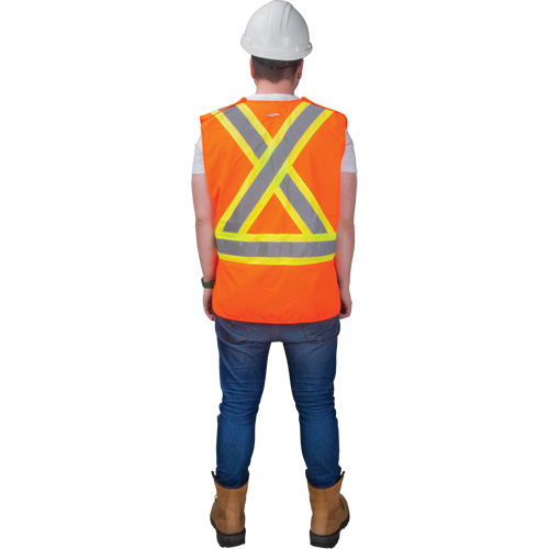 Veste d'arpenteur haute visibilit&eacute; conforme &agrave; la CSA, Orange haute visibilit&eacute;, T-Grand, Polyester Moffatt Supply & Specialties