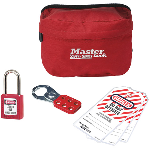 Personal Lockout Kit with Zenex Thermoplastic Padlock, 6 Components Moffatt Supply & Specialties