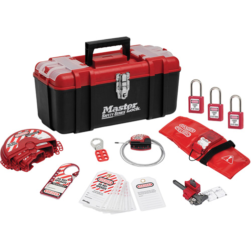 Trousse de cadenassage personnelle standard avec cadenas en thermoplastique Zenex, Ensemble Vanne, 13 composants compris Moffatt Supply & Specialties